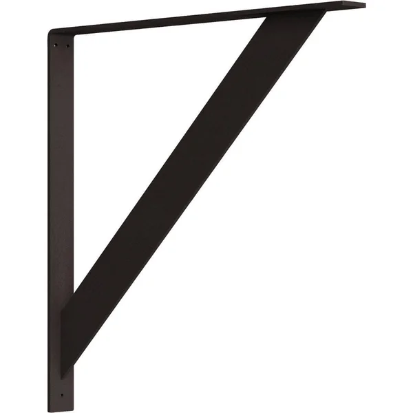 Ekena Millwork 2 in. x 24 in. x 24 in. Steel Hammered Brown Traditional Bracket