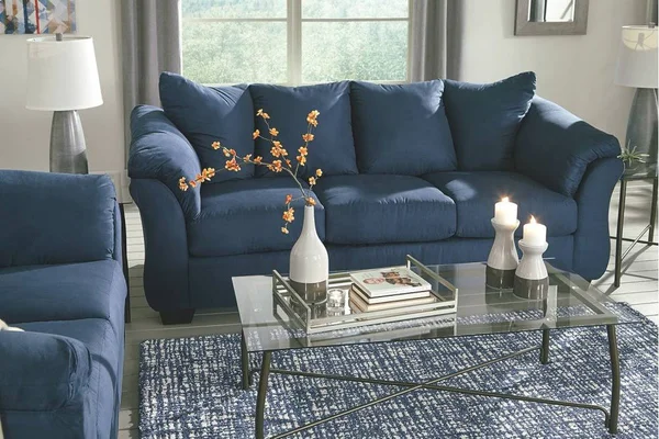Ashley Furniture Medium Rug/norris/blue/white