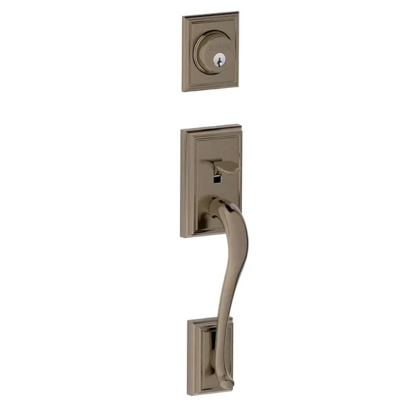 Schlage F58-ADD Addison Single Cylinder Exterior Entrance Handleset - Antique Pewter