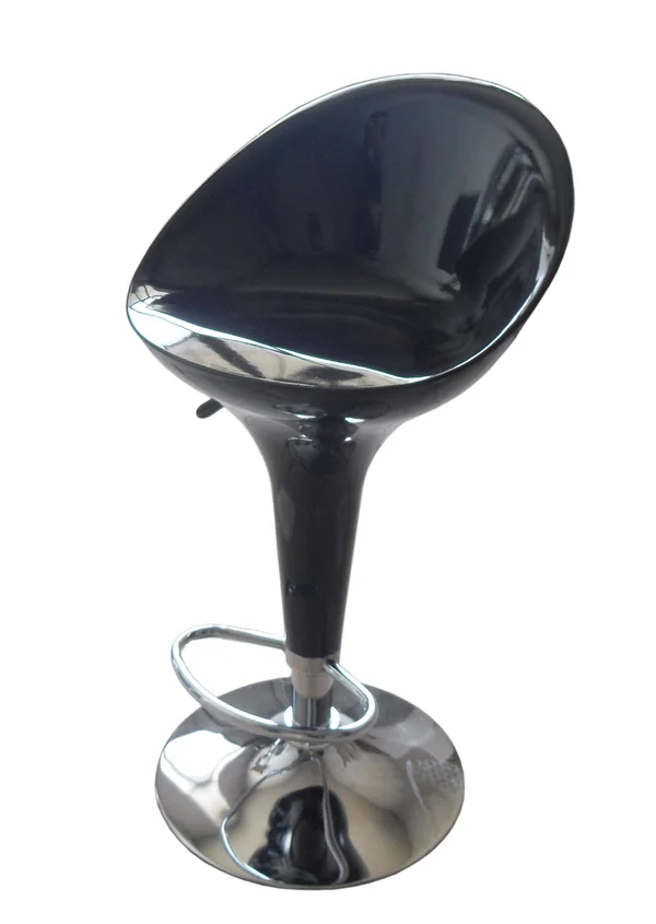 Acme Furniture Sybill Adjustable Stool with Swivel - Set of 2, Black & Chrome
