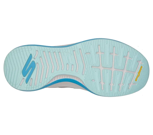 Women's Skechers GOrun Pulse Bold Venture Slip on Running Sneaker - Adult, Size: 9, Gray/Light Blue