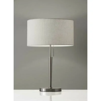 Contemporary Brushed Steel Metal Table Lamp Latitude Run - 22 x 15 x 7 Inches