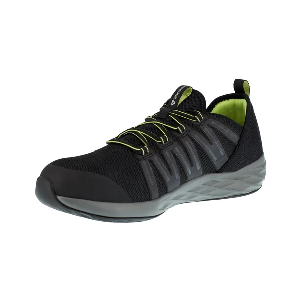 Reebok Work Astroride Steel Toe Work Shoe, Men's, Black/Lime Green, Size 7, Sneakers