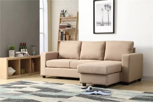 Nathaniel Home Alexandra Small Space Convertible Sectional - Beige