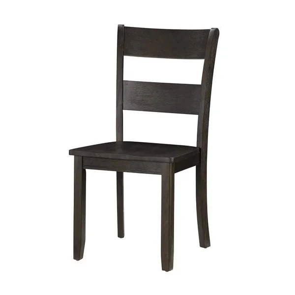 Bowery Hill Dining Side Chair in Distressed Walnut (Set of 2)