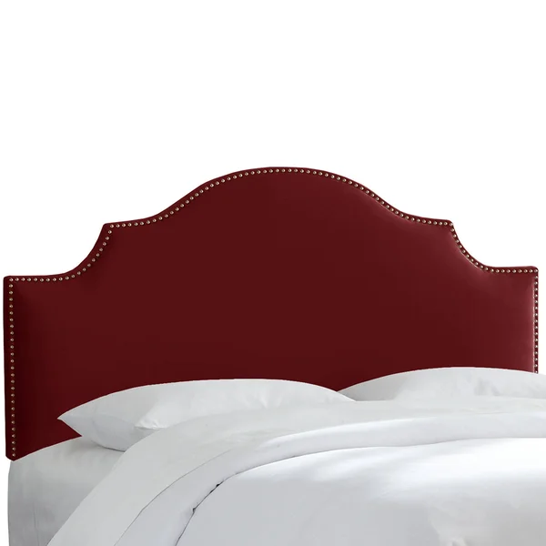Hudson Velvet Headboard - Berry - Size Full, Velvet, The Company Store