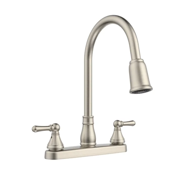 Belanger EBE78WBN2 Non-Metallic Two-Handle Pull-Down Kitchen Faucet - Brushed Nickel