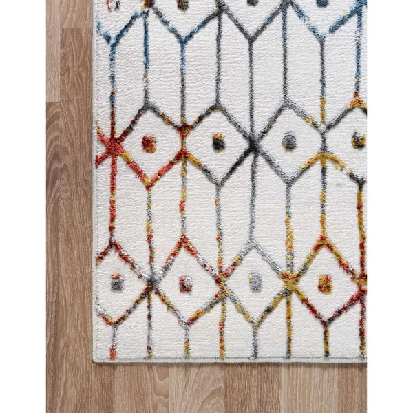 Unique Loom Matrix Trellis Diamonds Rug - 9& x 12&, Gray