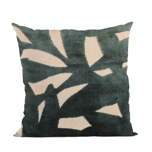 Plutus 18x22 x 18x22 Palm Floral Luxury Throw Pillow in Green