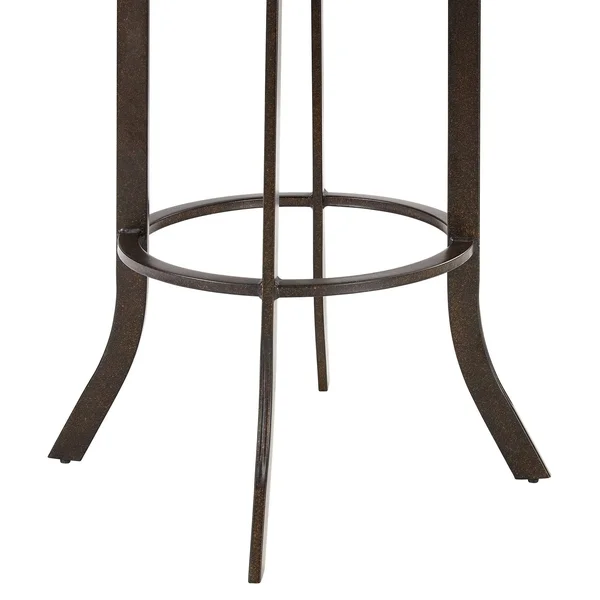 Pharaoh Swivel 26x22 Auburn Bay and Brown Faux Leather Bar Stool