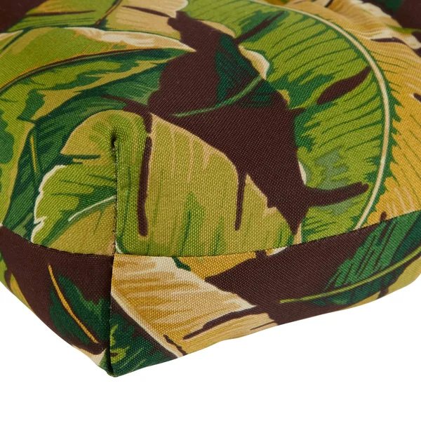 Greendale Home Fashions Outdoor Seat/Back Chair CUSHION - Palm Leaves White, 42 x 21 x 5 inches