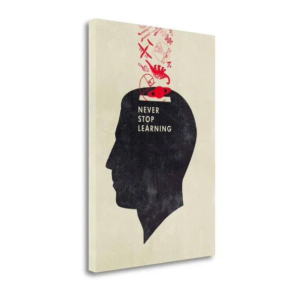 26x22 x 18x22 Never Stop Learning by Hannes Beer Fine Art Giclee Print