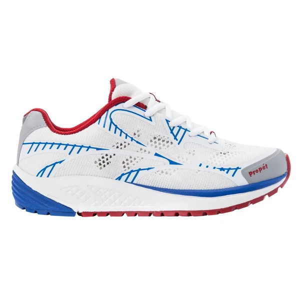 Propet Women's One LT Sneaker - White/Red - Size 12 - Medium