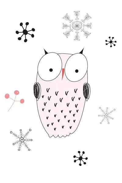 Framed Canvas Art - Owl III by GraphINC ( Animal Art > Birds > Owls art)