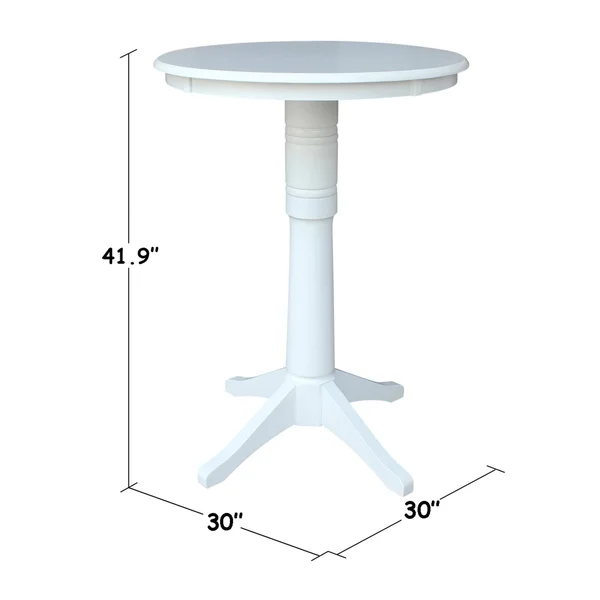 International Concepts 30x22 Round Top Pedestal Table - 34.9x22H, Espresso