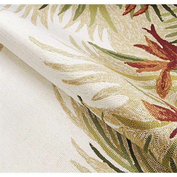 Couristan Covington Tropic Gardens Sand/Multi Area Rug - 3&6x22 x 5&6x22