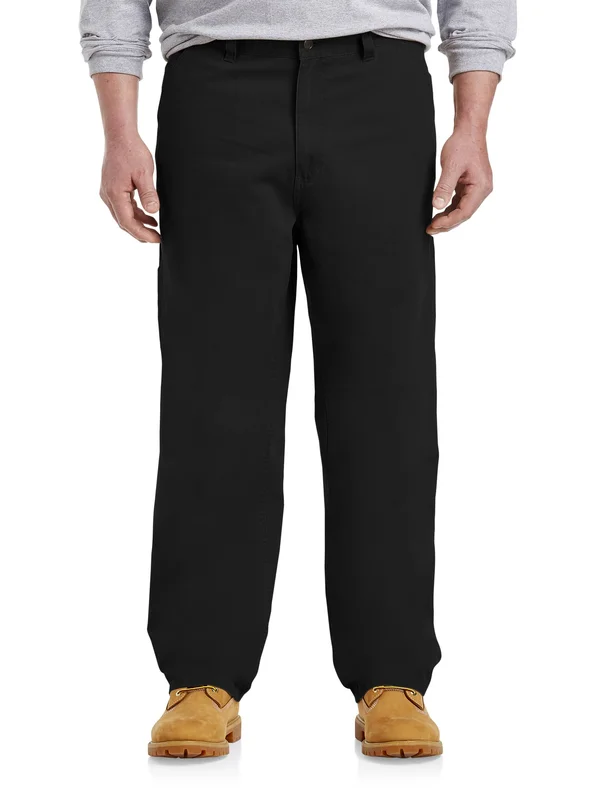 Big & Tall Harbor Bay Rugged Loose-Fit Carpenter Pants - Black - Size 50 x 30, Men's