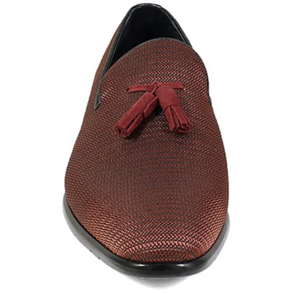 Men's Stacy Adams Tazewell Plain Toe Tassel Slip-On - Size: 12, Red