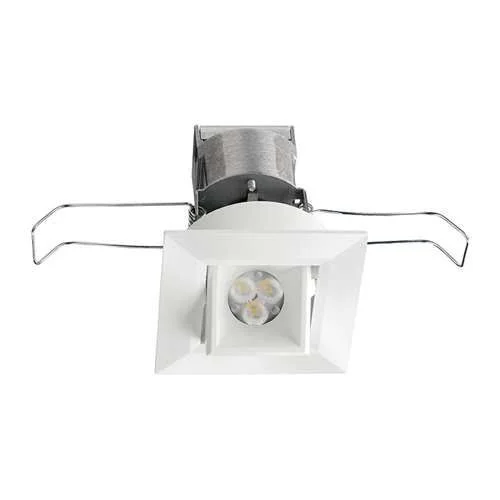 Juno MG1LG2 Sq 03LM 35K 80CRI NFL WH Recessed Lighting 2-11/16x22 Mini LED Gimbal Square Downlight 3500K Narrow Flood Beam Sprea