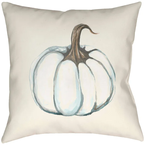 18x22 Sky Blue and Beige Pumpkin Printed Throw Pillow Cover