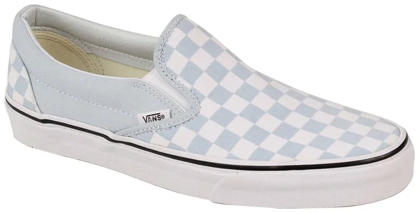 Vans Classic Slip on Checkerboard Baby Blue True White