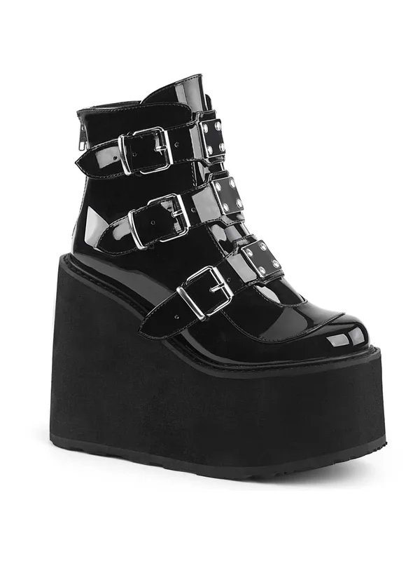 Demonia - Swing-105 12, White Vegan Leather