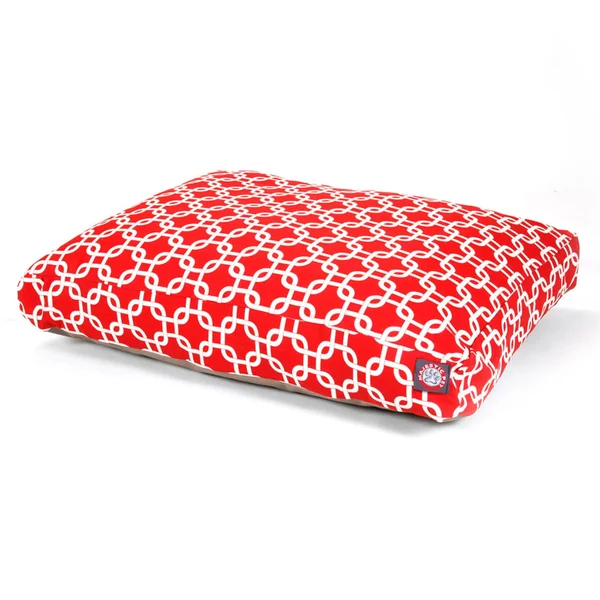 Majestic Pet Links Rectangle Pet Bed Red