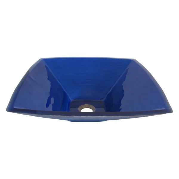 Novatto Fresco Glass Vessel Bathroom Sink (Blue)
