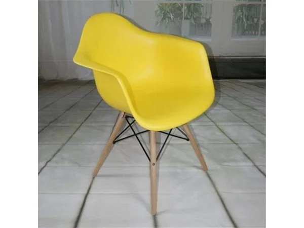 Mod Made Paris Tower Arm Chair Wood Leg - Set of 2 Yellow