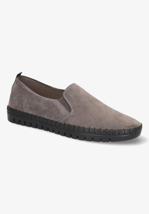 Easy Street Fresh Women's Slip-On Sneakers, Size: 5.5, Med Grey