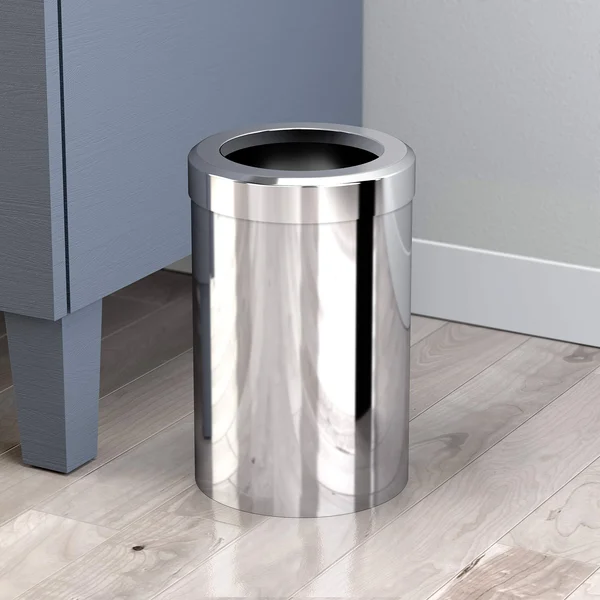 Gatco 1910 Modern Round Waste Basket Chrome