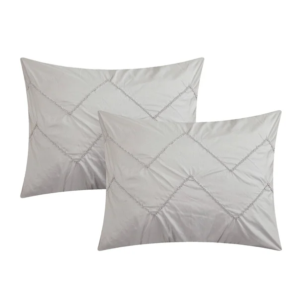 Chic Home Darlene 10 Piece Reversible Bed in A Bag Comforter Set, Size: Queen, Grey