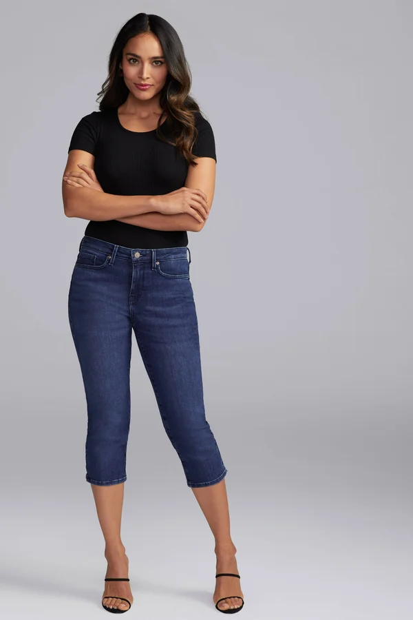 Women's Curves 360 by Nydj Slim Straight Capri Jeans 5437697 - 00, Habana