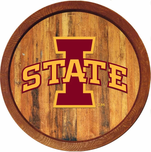 Iowa State Cyclones 20x22 Barrel Team Logo Wall Sign- Logo-Color