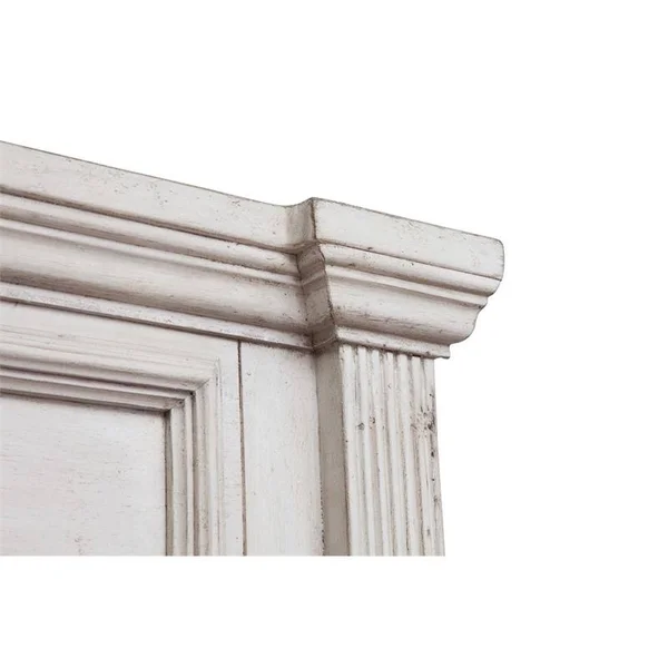 Brighten Distressed Antique White Queen Panel Headboard