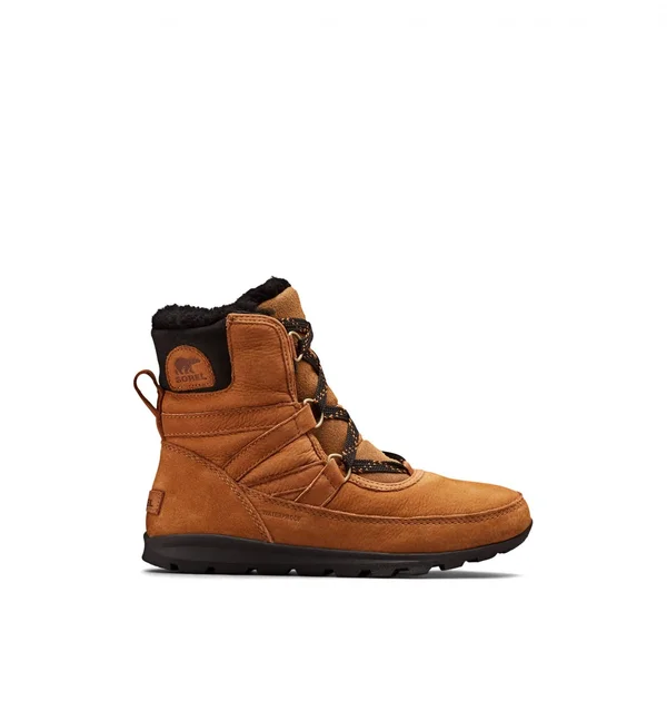 Sorel Whitney Short Lace Premium Brown - Womens Waterproof Winter Boots, Size US 5.5 - Color Camel Brown