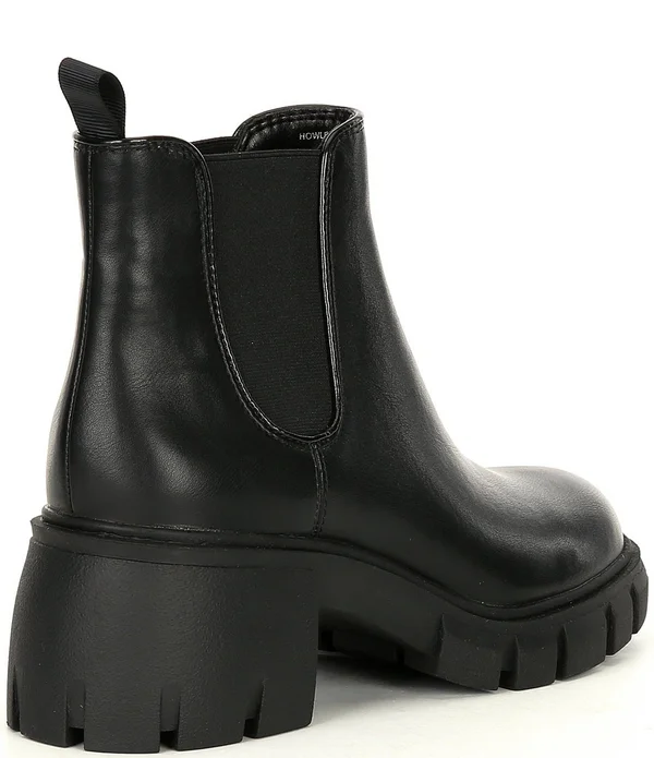 Steve Madden Howler Lugged Block Heel Chelsea Booties - 5.5M