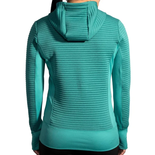 Brooks Women's Fly-By Hoodie - Teal - Medium