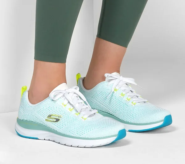 Skechers Women's Ultra Groove Sneakers - White/Turquoise, 9.5