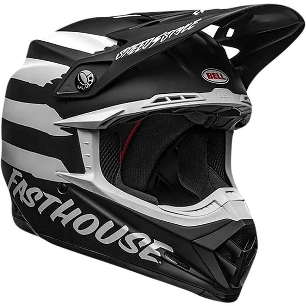 Bell Moto-9 Fasthouse Signia MIPS Helmet Medium Matte Black/White