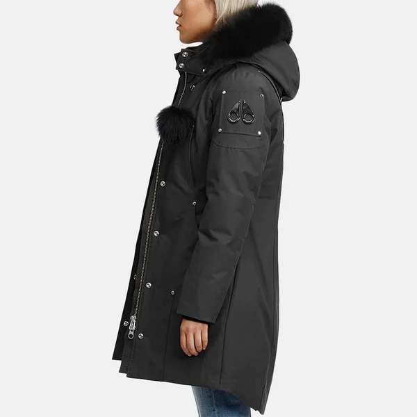 Moose Knuckles - Stirling Parka - Granite, Black Fox Fur S for Women