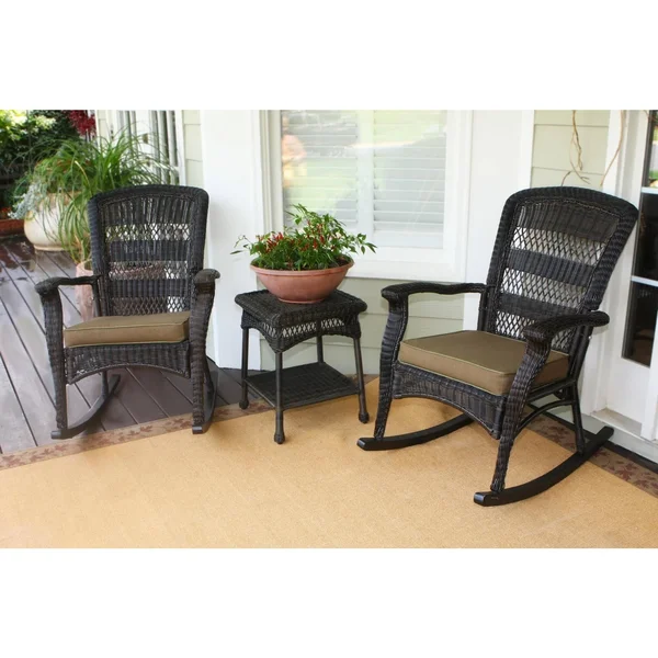Tortuga Outdoor PSR2-P Portside Plantation Rocker Set, Dark Roast