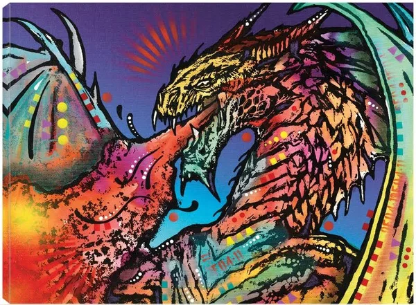 Dragon Fire Canvas Print by Dean Russo 32x24 Fineartcanvas
