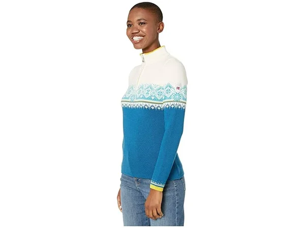Dale of Norway Moritz Feminine Women's Sweater Arctic Blue/Off-White/Sweethoney/Turquoise : SM (Women's 4-6)