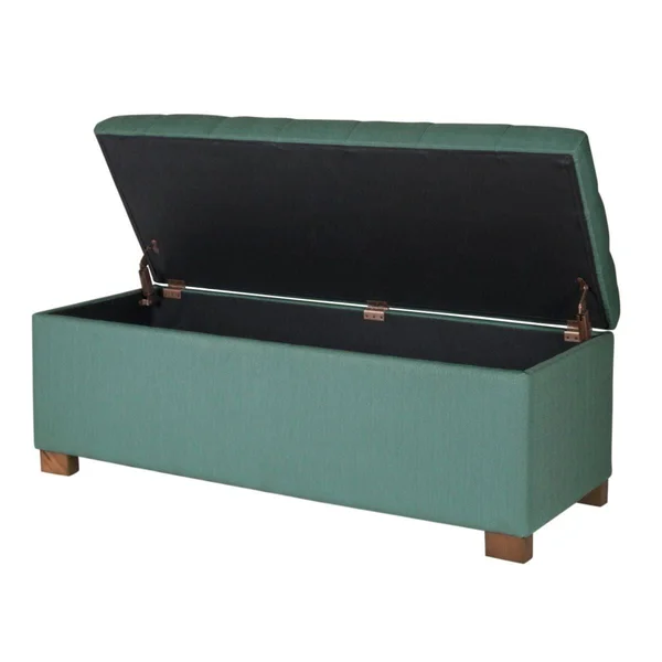 Porch & den Lacey Large Tufted Storage Bench - Teal