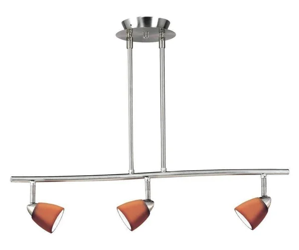 Cal Lighting SL-954-3-BK-MBS 3-Lights Serpentine Black & Mesh Brushed Steel
