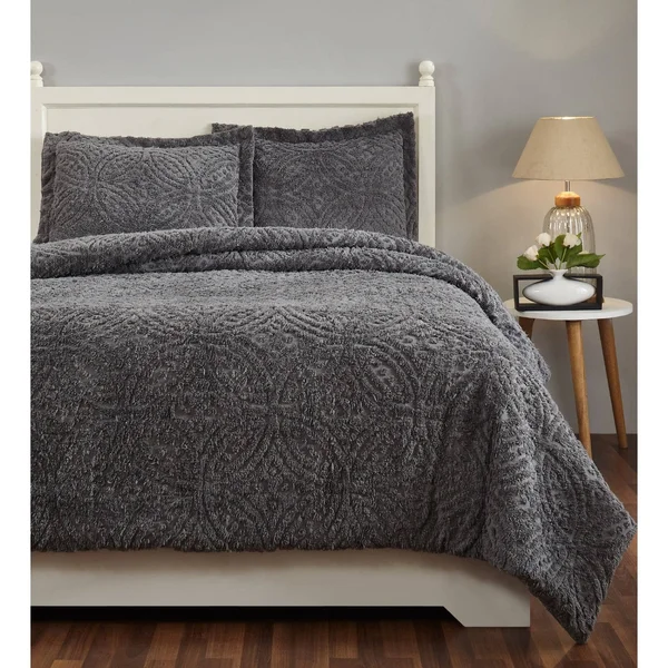 Better Trends Double Wedding Ring Collection Comforter Sets (2 or 3-Piece) Twin Blue