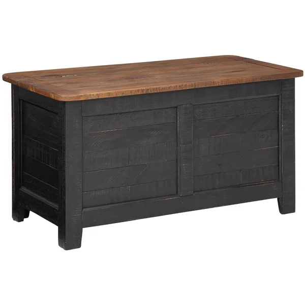 Signature Design Dashbury Antique Black/Brown Storage Trunk by Ashley