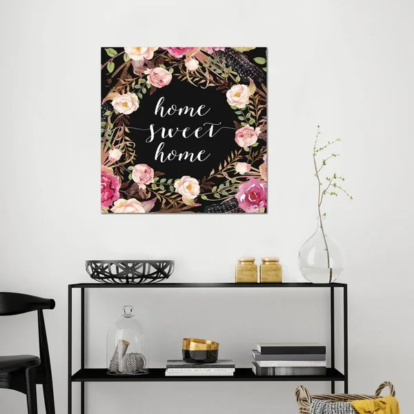 Tara Moss Canvas Wall Decor Art Prints - Home Sweet Home ( Floral & Botanical > Flowers > Roses art)