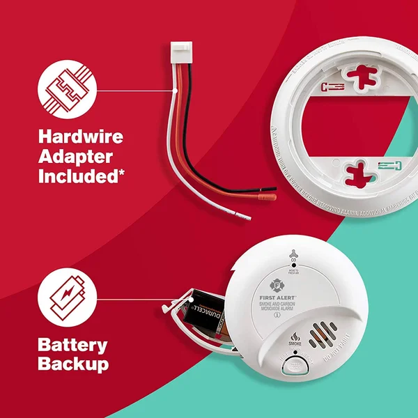 First Alert Hardwired Smoke and Carbon Monoxide Detector with Battery Backup, 12 Pack, BRK SC9120B-12 - 1 Pack Photoelectric Tec